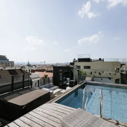 Luxus-Penthouse (inkl. 2 Garagenstellplätze) mit Swimmingpool, Whirlpool und Sauna auf der Dachterrasse - Stephansdomblick! - Bild 3