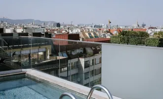 Luxus-Penthouse (inkl. 2 Garagenstellplätze) mit Swimmingpool, Whirlpool und Sauna auf der Dachterrasse - Stephansdomblick!