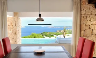 The spacious sea front villa near the little bay of Cala Carbó - Ibiza