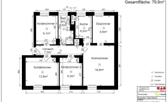 Umfassend sanierte Familienwohnung in ausgezeichneter Lage lässt keine Wünsche offen! Großzügig geschnittene 4-Zimmer-Wohnung mit separatem Esszimmer, praktischer Küche und integrierter Speisekammer!