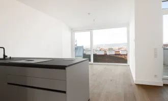 CITY VIEW & STYLE // MODERNE DACHGESCHOSSWOHNUNG // PANORAMAFENSTER // BALKON + TERRASSE + DACHTERRASSE MIT TRAUMBLICK // NÄHE UHLPLATZ