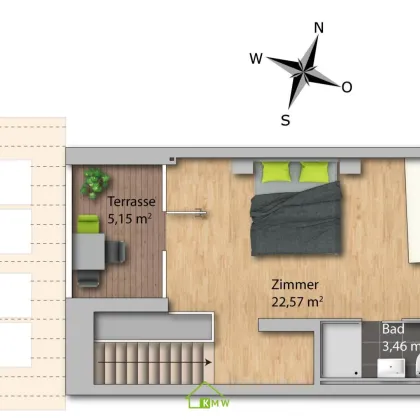 Hochwertige Dachgeschoßwohnung in ruhiger, zentraler Lage - Top 9 - Bild 3