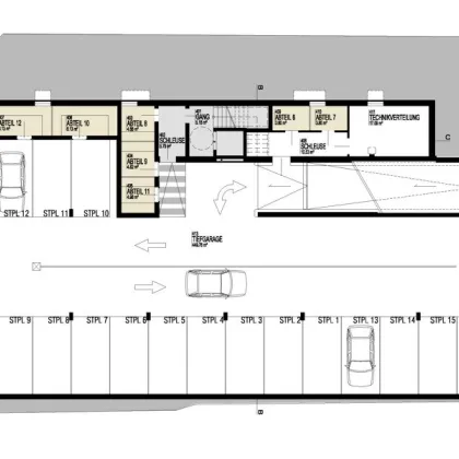 Neubau! Helle und moderne Tiefgaragenplätze im Zentrum von Wels zu verkaufen! Fußläufig erreichen Sie den Hauptbahnhof Wels, sowie das Klinikum Wels-Grieskirchen! Provisionsfrei direkt vom Bauträger! - Bild 3