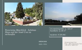 Panorama-Meerblick - Schönes Haus auf der Insel Cres zu verkaufen