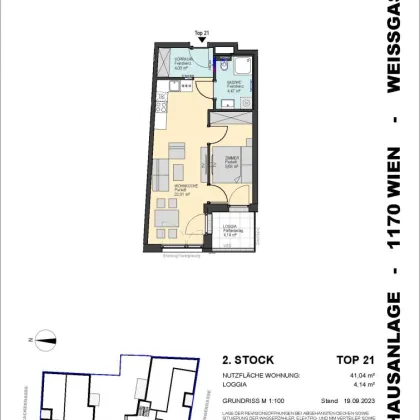 Westseitige Helle 2-Zimmer-Wohnung inkl. Küche - für Anleger geeignet - Bild 2