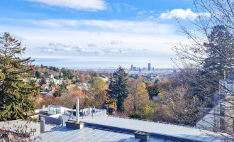 TRAUM-BLICK über WIEN ++ exklusive DG-Wohnung (3,5 Zimmer) mit 3 Terrassen (ca. 50 m²) in absoluter RUHELAGE