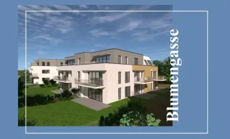 Blumengasse - Bauteil B | Neubauprojekt | 2 Zimmer Wohnung - EG | Terrasse & Garten | Belagsfertig | Tiefgaragenstellplatz optional | Ende 2024 (Top B4)