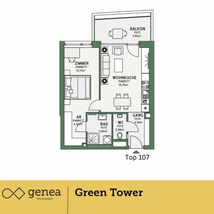 Anlegerwohnung | Green Tower | Provisionsfrei | Modernes Design und nachhaltige Architektur vereint - Bild 2