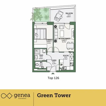AKTION 50/50 | Green Tower | Hochhaus mit ökologischem Mehrwert und vertikalem Wald | Provisionsfrei - Bild 2