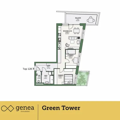 AKTION 50/50 | Green Tower | Hochhaus mit ökologischem Mehrwert und vertikalem Wald | Provisionsfrei - Bild 2