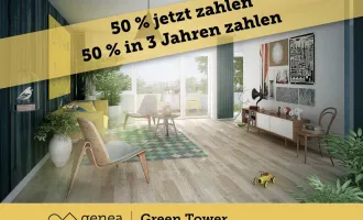 AKTION 50/50 | Der vertikale Wald | Neue Wohnräume in grüner Kulisse im Green Tower | Provisionsfrei