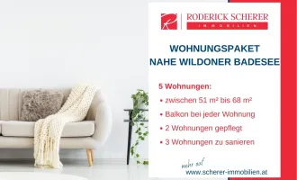 Wohnungspaket: 5 Einheiten mit Balkon verfügbar!