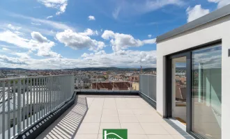 ÜBER DEN DÄCHERN WIENS! DACHGESCHOSS WOHNTRAUM IN HERNALS! DACHTERRASSEN MIT RUNDUM - WEITBLICK! SOFORT BEZIEHBAR! KÜCHEN INKLUSIVE