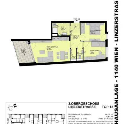 Hübsche 3 Zimmerwohnung mit Loggia im 14. Bezirk - Top 18 - Bild 2