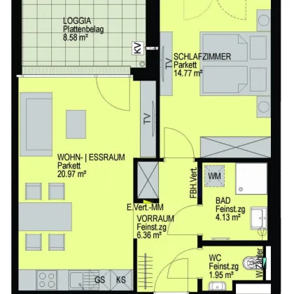 PROVISIONSFREI: 2 Zimmerwohnung mit Loggia im 14. Bezirk - Top 23 - Bild 3