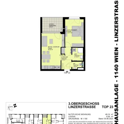 PROVISIONSFREI: 2 Zimmerwohnung mit Loggia im 14. Bezirk - Top 23 - Bild 2