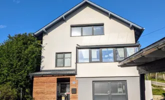 Schönes renoviertes Familienwohnhaus mit großer Terrasse und schönem Garten mit kleinem Waldstück