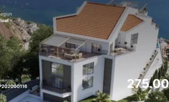 MONTENEGRO !                                    Schönes Penthouse mit zwei Terrassen, Berg- und malerischem Meerblick