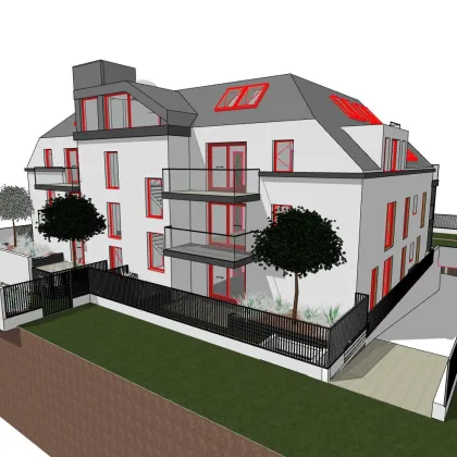 Bewilligtes Projekt mit 16 Wohnungen, Tiefgarage und Gärten - 1320m² - Bild 3