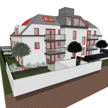 Bewilligtes Projekt mit 16 Wohnungen, Tiefgarage und Gärten - 1320m² - Bild 2