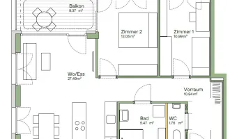 Traumhaft schönes Neubauprojekt in Graz - Erstbezug - Wohnungen in Zentrumsnähe 8010 Graz - 30 bis 77m² - Provisionsfrei für den Käufer