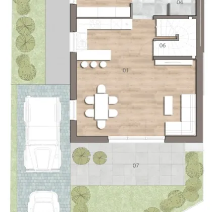 PROVISIONSFREI | Geräumige 204m² Doppelhaushälfte | Grünruhelage | 6 Zimmer | Ziegelmassiv-Bauweise | Eigengärten | Terrassen | Schlüsselfertig | Luftwärmepumpe | KFZ-Stellplätze + Lademöglichkeit E-Autos - Bild 3