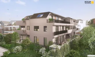 PROVISIONSFREI | Wohnen im Villenviertel | 3 Zimmer Wohnung mit kl. Eigengarten & Terrasse (EG) inkl. Tiefgaragenstellplatz | Hügelgasse | Fertigstellung Mitte 2025 (Gebäude B - Top 5)