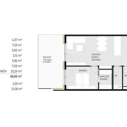 Provisionsfrei: 2-Zimmerwohnung (Top W04) - Hatting ROSSKOGEL - Bild 2