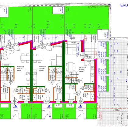 NEU! ++ NEUER KAUFPREIS ++ Exklusive Reihenhäuser mit Fußbodenheizung & -kühlung ++ 2 PKW-Stellplätze je Haus ++ Garten/Terrasse ++ Ziegelmassivbauweise ++ Schlüsselfertig ++ Fischamend - Bild 3