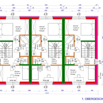 NEU! ++ NEUER KAUFPREIS ++ Exklusive Reihenhäuser mit Fußbodenheizung & -kühlung ++ 2 PKW-Stellplätze je Haus ++ Garten/Terrasse ++ Ziegelmassivbauweise ++ Schlüsselfertig ++ Fischamend - Bild 3