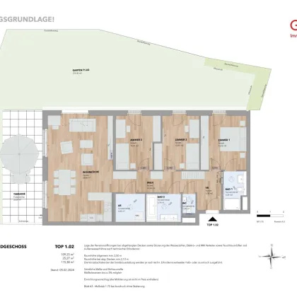 Großzügige Gartenwohnung mit südseitiger Terrasse - Top 1.02 - Bild 2