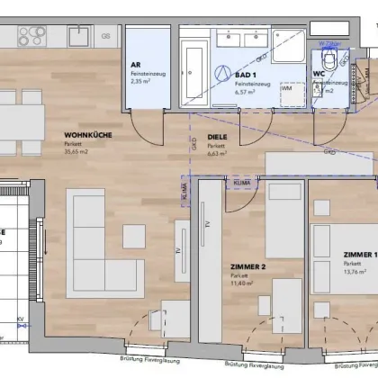 3-Zimmer Terrassenwohnung am sonnigen Südhang - Top 3.04 - Bild 3