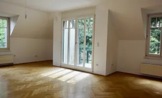 Herrlicher Grünblick in Alt-Grinzing: ruhige und sonnige Maisonette, 3 Zimmer, Balkon und Terrasse, 2 Garagenplätze, Grinzinger Allee - Nähe Linie 38!