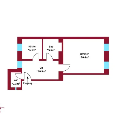 U1 in 5 Minuten erreichbar - Kurzzeitvermietung möglich - Lift im Haus - Zusammenlegung von Wohnungen möglich - Dachgeschoß Ausblick - Bild 3