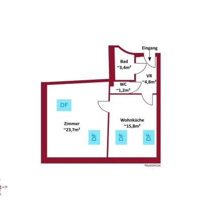 U1 in 5 Minuten erreichbar - Kurzzeitvermietung möglich - Lift im Haus - Zusammenlegung von Wohnungen möglich - Dachgeschoß Ausblick - Bild 3