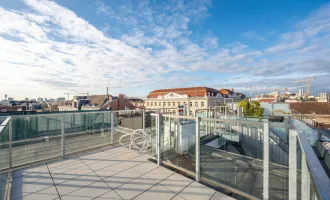 Sonniges Wohnen mit Dachterrasse: exklusives 2-Zimmer Domizil beim Donaukanal & Augarten