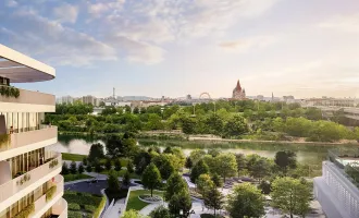 Nähe Austria Center Wien - Neubauwohnung mit Freifläche und Blick auf die Donauinsel