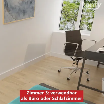 4-Zimmer mit Balkon und Top-Grundriss im Grazer Süden! Jetzt besichtigen und Böden, Fliesen und Türen vor Bezug frei wählen! - Bild 3