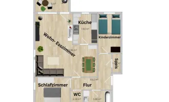 Schnäppchen!! Dachgeschoß-Apartment in Lustenau -, 3 Zimmer, Balkon & Stellplatz