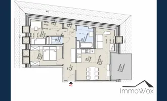 Traumhafte Dachgeschosswohnung mit südseitiger Terrasse und Stellplatz in 1220 Wien - Erstbezug!