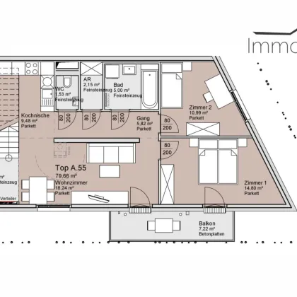 Traumhafte Dachgeschosswohnung mit riesiger Dachterrasse und Dachgarten - Erstbezug! - Bild 2