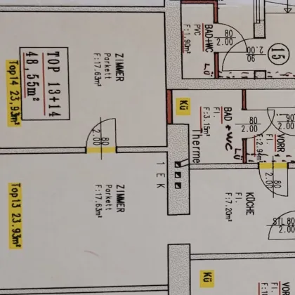 U1 in 5 Minuten erreichbar - Kurzzeitvermietung möglich - Lift im Haus - Zusammenlegung von Wohnungen möglich - Dachgeschoß Ausblick - Bild 3