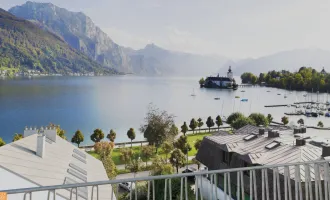 Penthouse mit unvergleichlichem Panoramablick über den Traunsee und das Seeschloss Orth