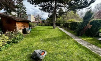 Haus mit Garten und Garage im Grünen des 21. Bezirks, Schwarze Lackenau, auf Pachtgrund