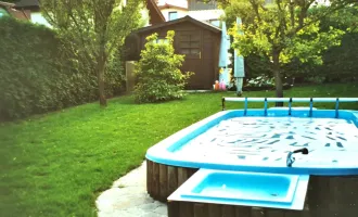 RESERVIERT!     Sofort beziehbares, voll eingerichtetes Kleingarten-Juwel mit Swimming-Pool in der Kinder freundlichen Kleingartenanlage Heubergstätten!   EIGENGRUND!