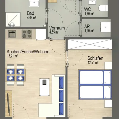 B-FG8 - Fasangasse, Top 8 erstklassige vermietete Anlegerwohnung inkl Terasse inkl Doppel-Tiefgarage südlich von Graz - Bild 3