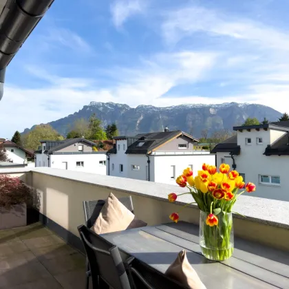 Penthouse mit Sonnenterrasse, Bergblick, Kachelofen & Lift - Bild 3