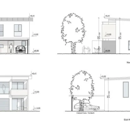 K3 - NEU - 6 REIHENHÄUSER IN HOLZRIEGELBAUWEISE - EIGENGRUND, CARPORT UND KELLERERSATZRAUM - Bild 2