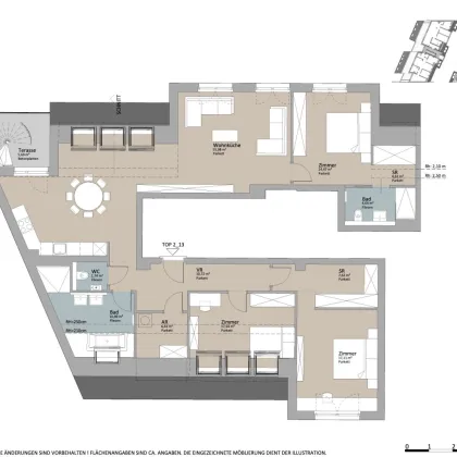 Sehr großzügige Dachgeschoßwohnung mit riesiger Dachterrasse - Bild 2