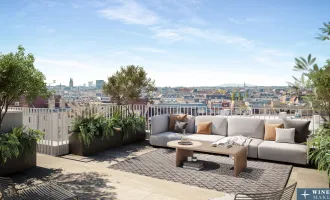 THE TEMPTATION - Penthouse - Stadtblick - 1 Ebene mit Terrasse + Dachterrasse